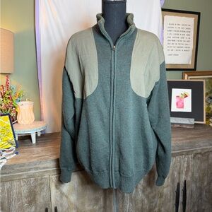 Beretta Men's Green Wool Sweater Jacket